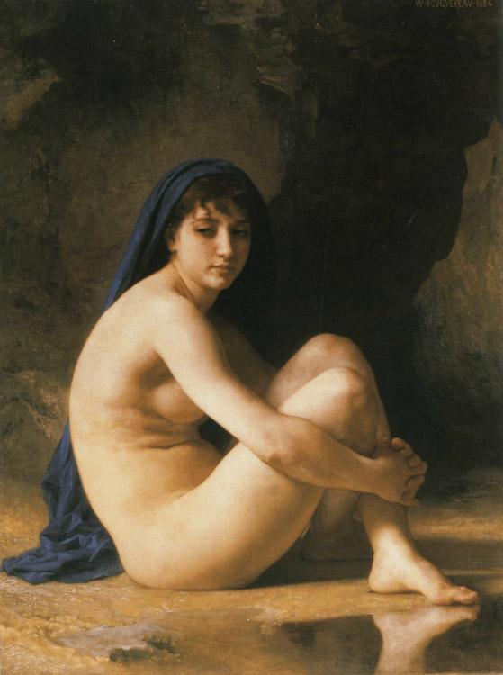Adolphe William Bouguereau Seated Nude (mk26) oil painting picture